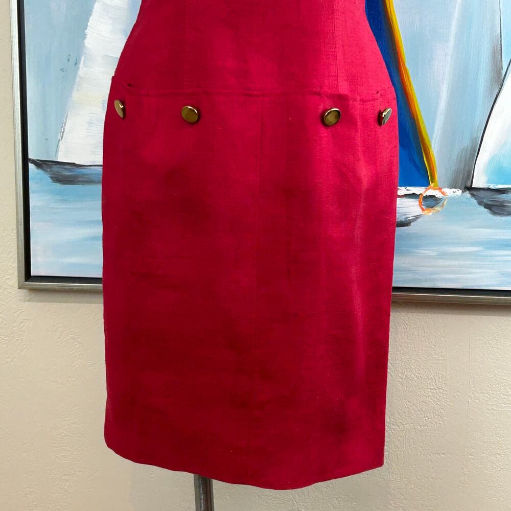 Vintage Oscar de la Renta Jumper dress
Red sleeveless Union made USA Size 12 - Picture 4 of 11